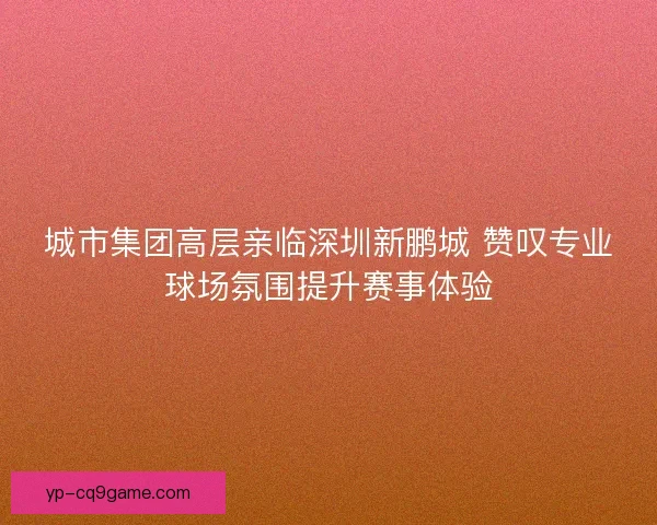 城市集团高层亲临深圳新鹏城 赞叹专业球场氛围提升赛事体验